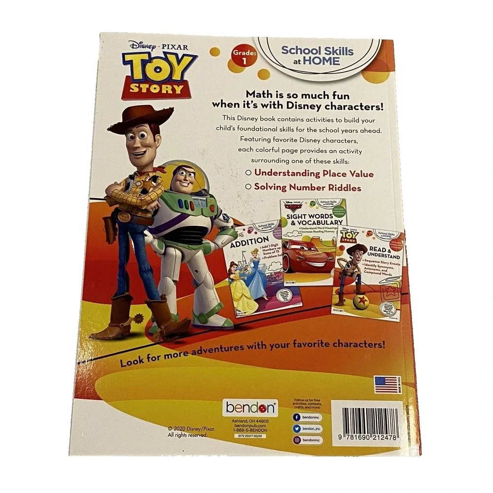 disney toy story grade 1 math problems school skills education with‎ stickers
